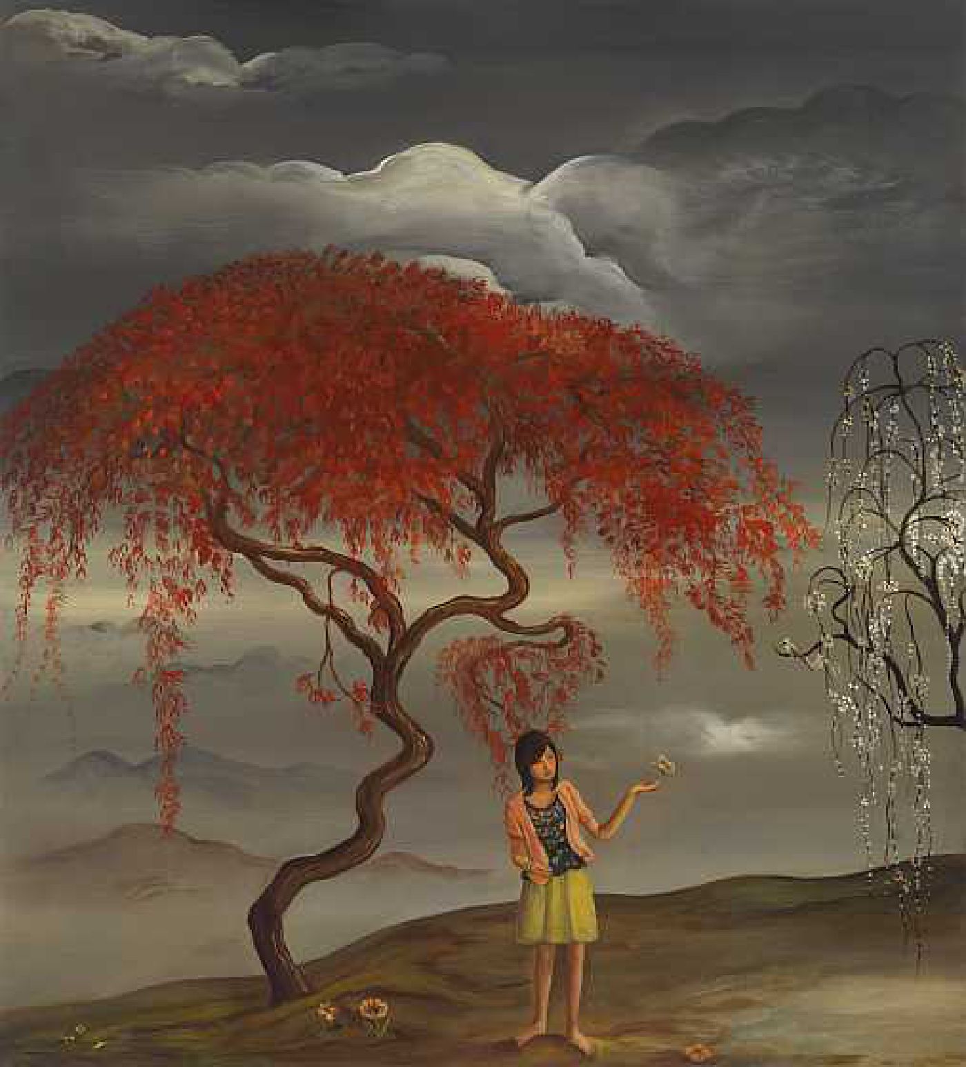 Isabel in Imaginary Landscape  -  oil on canvas,  32 x 29 inches, 2011